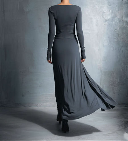 MARIT™ | Maxi Jurk met Tailleaccent en Vloeiende Elegantie voor Tijdloze Avonden