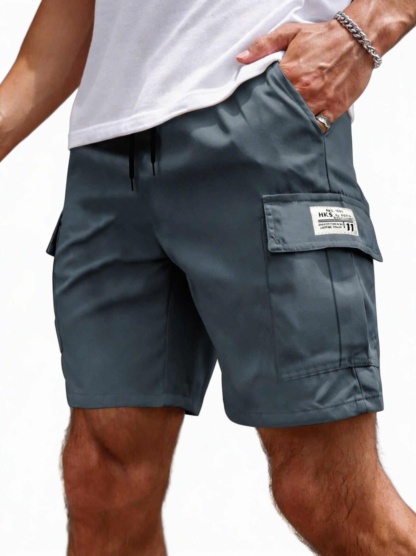 Jan | Heren Cargo Shorts met Zijzakken en Drawstring Taille