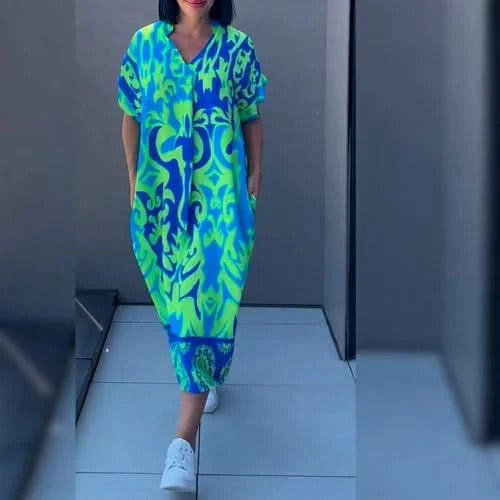 CLARICE | Elegante Bloemenjurk voor een Gracieus en Vrouwelijk Stijl