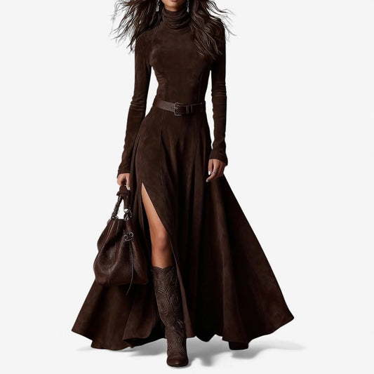 SANNE™ | Lange Jurk met Elegante Taille en Vloeiende Beweging voor Dag en Avond