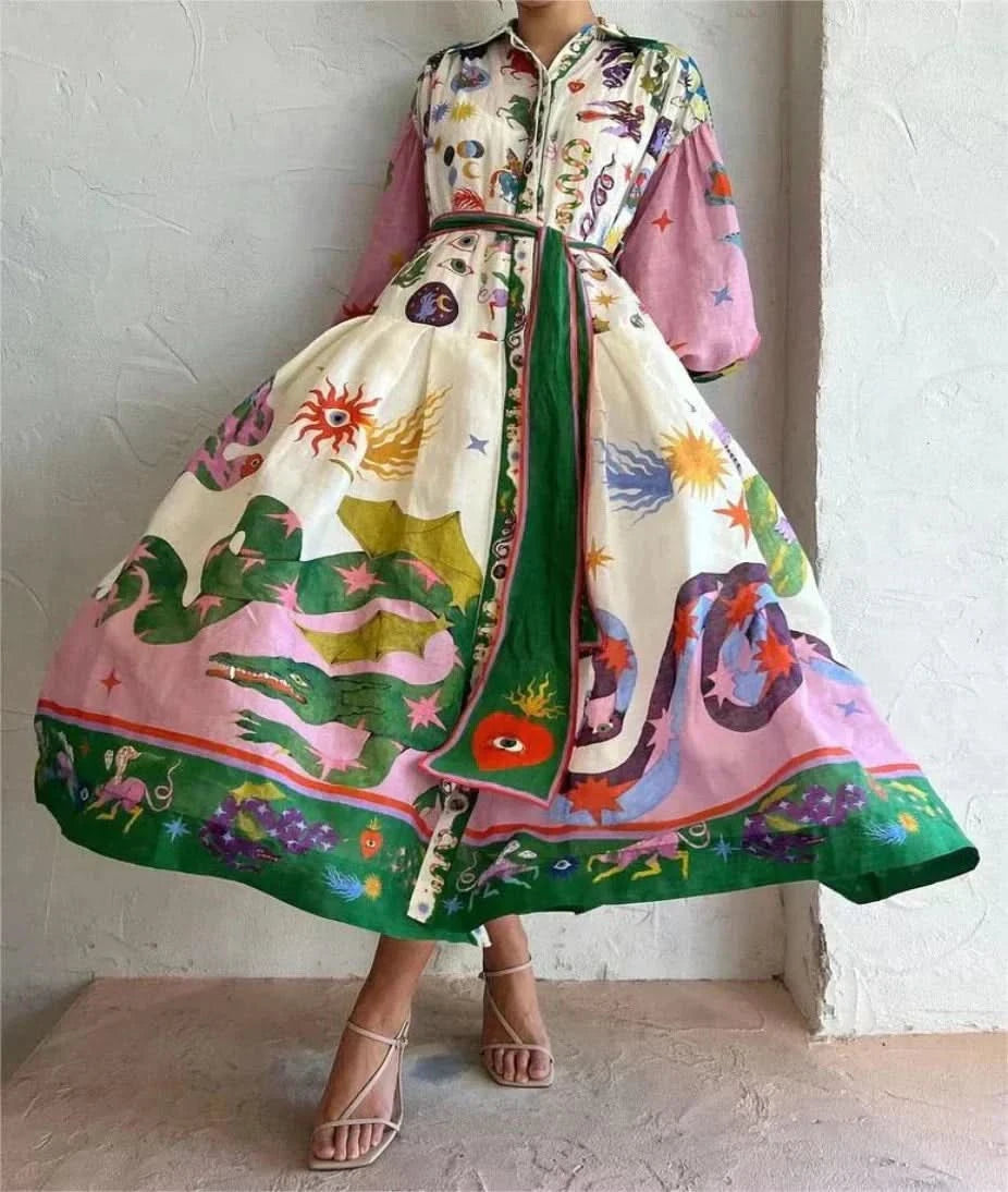 Fiora | Elegante en Kleurrijke Ceremonie Jurk
