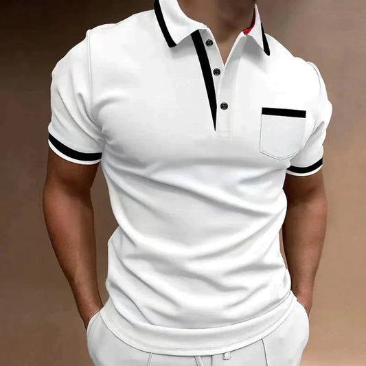 Klassiek poloshirt voor heren, tijdloze pasvorm, dagelijkse elegantie