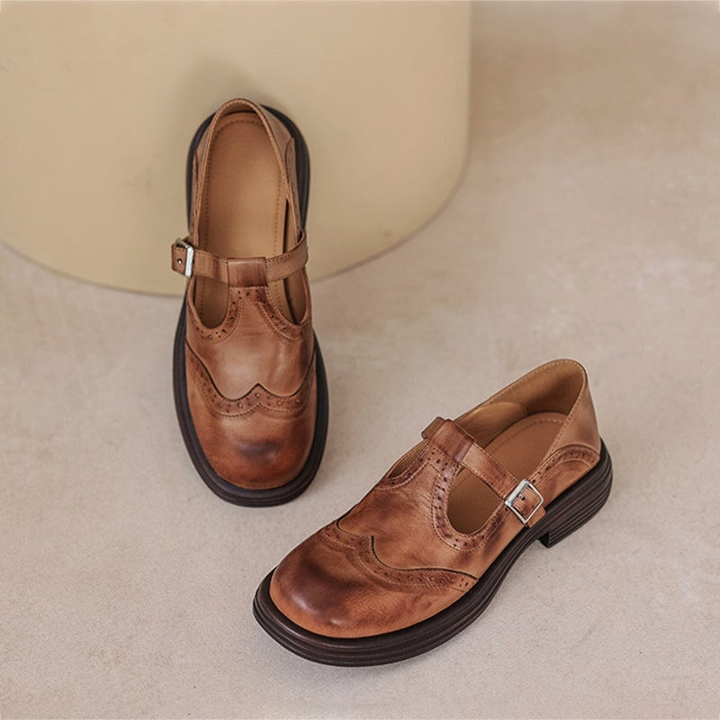 VELDA | ELEGANTE MARY JANES VAN LEER