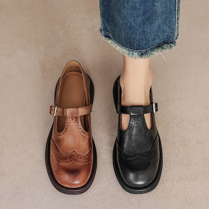 VELDA | ELEGANTE MARY JANES VAN LEER