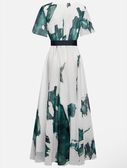 SERENA | Lange Jurk die je Look Transformeert met Elegantie en Artistieke Flair