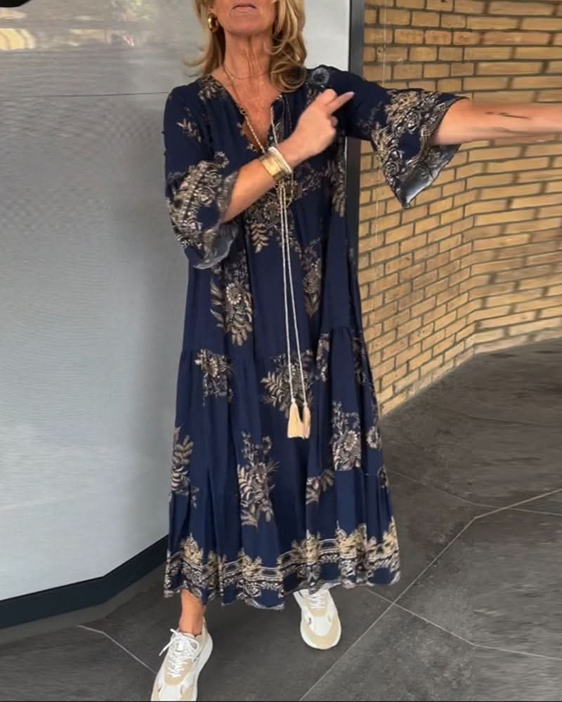 SERENA | Vintage Jurk voor Dagelijkse Elegantie en Moeiteloze Stijl
