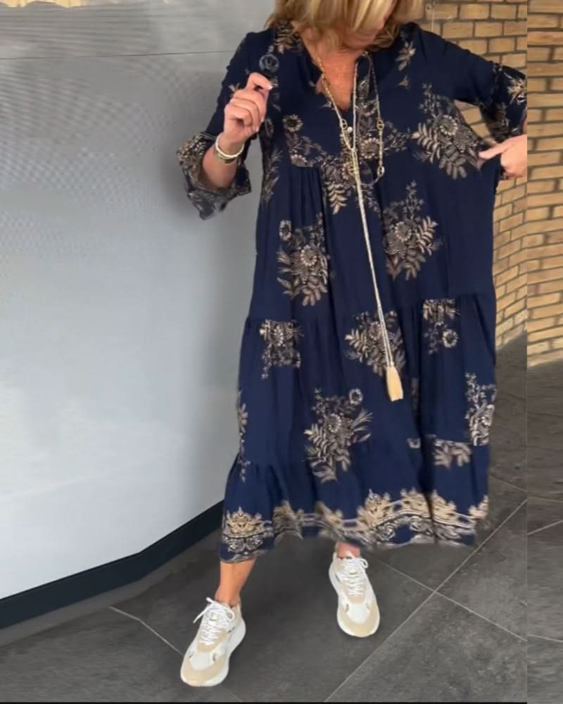 SERENA | Vintage Jurk voor Dagelijkse Elegantie en Moeiteloze Stijl