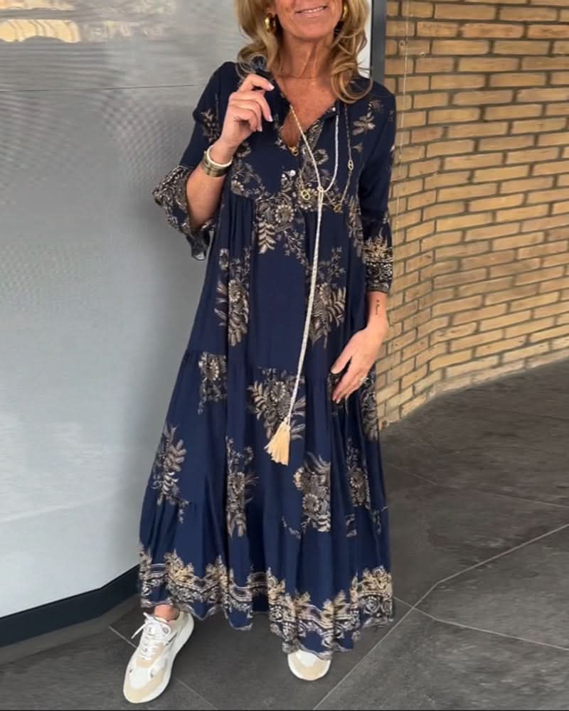SERENA | Vintage Jurk voor Dagelijkse Elegantie en Moeiteloze Stijl
