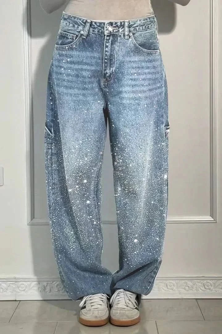 NOVA | Sparkle Wide-Leg Jeans voor een Galactische Look