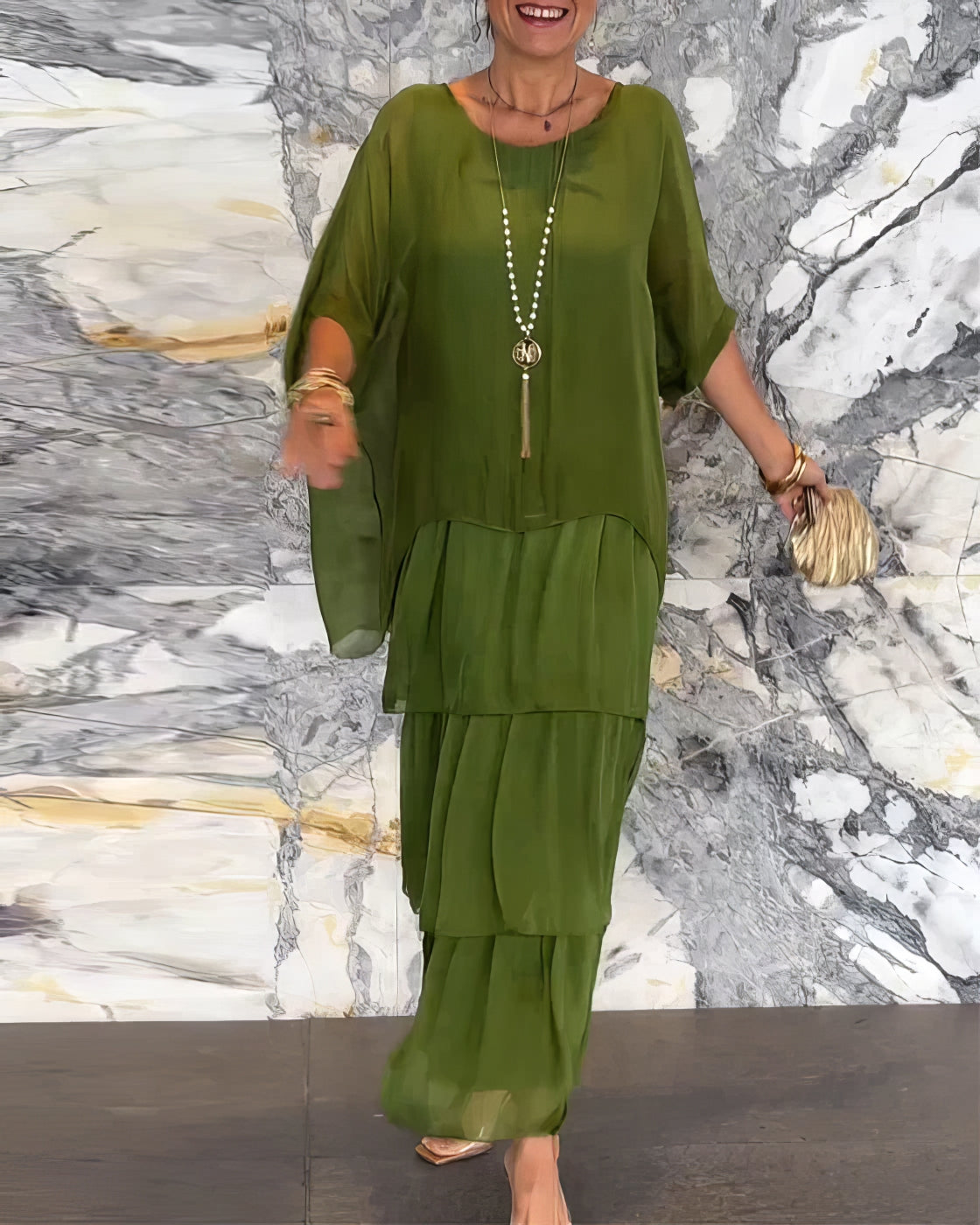 Caroline | Elegante Maxi Jurk Comfortabel voor Alle Gelegenheden